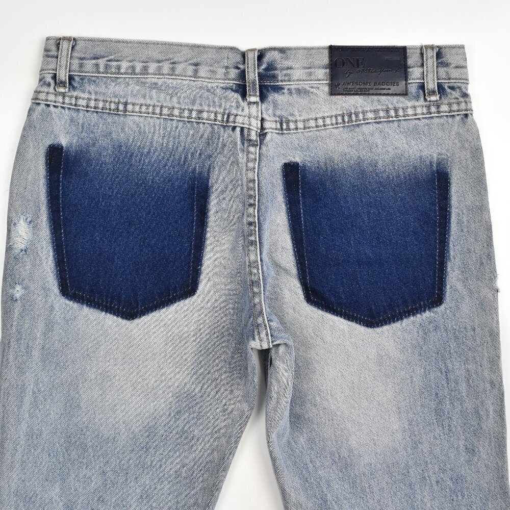 One Teaspoon Awesome Baggies Distressed Low Rise Jeans - 27 - Picture 7 of 9